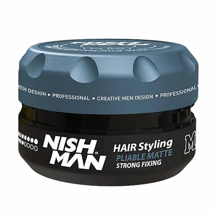 Чоловіча матова паста для укладання волосся Nishman Hair Styling Pliable Matte Paste M9 Сильна фіксація, 100 мл